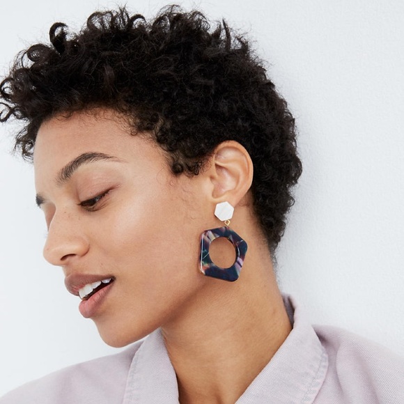 ✨HP✨ Madewell Acetate Geometric Drop Earrings - Picture 2 of 5